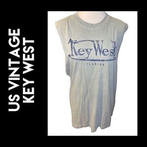 US Vintage Sage Green Key West Florida Tank Top Size M